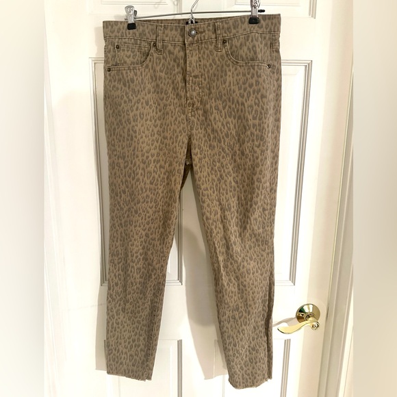 GAP | high rise leopard print true skinny jeans - size 12 / 31 - Picture 2 of 4